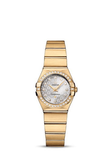 Omega Constellation Quartz 24 Brushed Yellow Gold / Diamond / Silver Omega